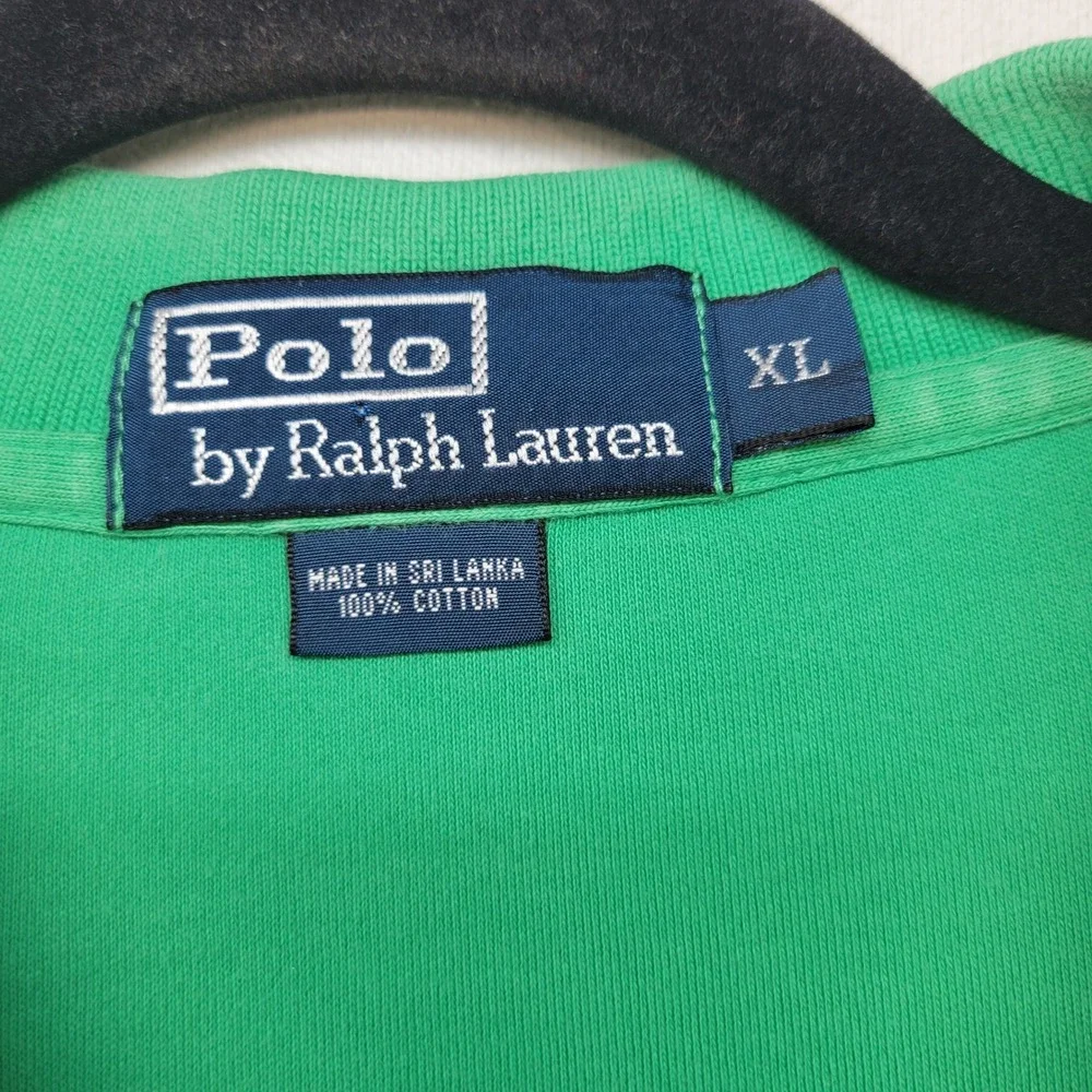 Polo Ralph Lauren Polo Shirt Mens XL Green Classic Fit Cotton Short Sleeve
